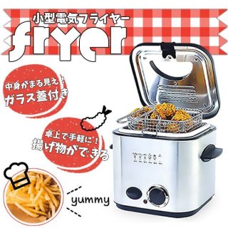 卓上フライヤー フライヤー 家庭用 コンパクトフライヤー 揚げ物 揚げもの からあげ 串カツ 串揚げ エビフライ 天ぷら ポテトフライ フライドチキン  送料無料 お宝プライス ###フライヤー100CO### - お宝ワールド